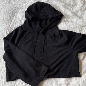 athleta Black Cropped Hoodie